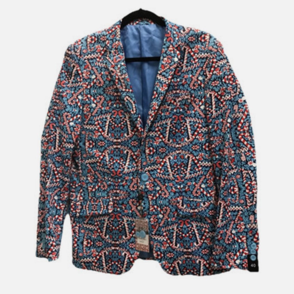 Suslo Couture Limited Edition Jolly Candy Cane Sport Coat